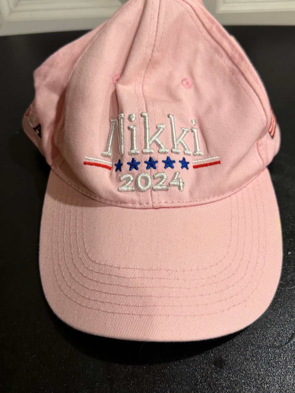 Pink 'Nikki 2024' Embroidered Baseball Cap